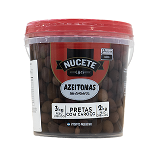 AZEITONA PRETA COM CAROÇO NUCETE BD 2/3KG