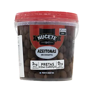 AZEITONA PRETA COM CAROÇO NUCETE BD 2/3KG