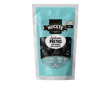 AZEITONA PRETA SEM CAROÇO NUCETE DP 24 X 100/220G