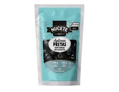 AZEITONA PRETA SEM CAROÇO NUCETE DP 24 X 100/220G
