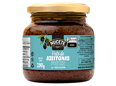 PATÊ DE AZEITONAS PRETAS NUCETE VD 12/190G