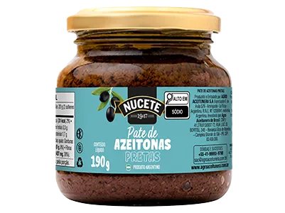 PATÊ DE AZEITONAS PRETAS NUCETE VD 12/190G