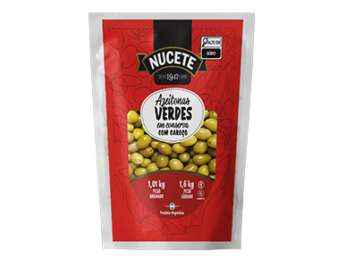 AZEITONA VERDE COM CAROÇO NUCETE DP 6 X 1,01/1,6KG