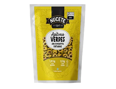 AZEITONA VERDE FATIADA NUCETE DP 6 X 1,01/1,6KG