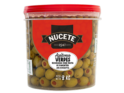 AZEITONA VERDE RECHEADA NUCETE BD 2/3KG