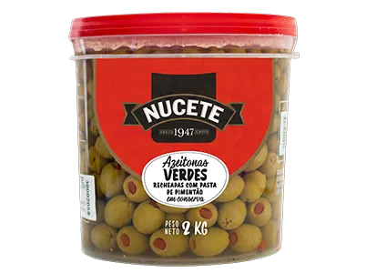 AZEITONA VERDE RECHEADA NUCETE BD 2/3KG