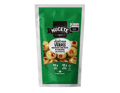 AZEITONA VERDE RECHEADA NUCETE DP 24 X 120/220G