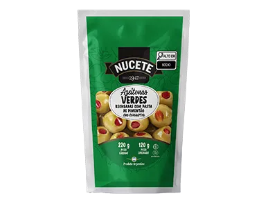 AZEITONA VERDE RECHEADA NUCETE DP 24 X 120/220G
