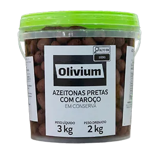 AZEITONA PRETA COM CAROÇO OLIVIUM BD 2/3KG