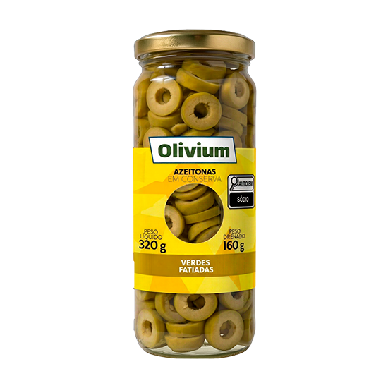 AZEITONA VERDE FATIADA OLIVIUM VD 160G