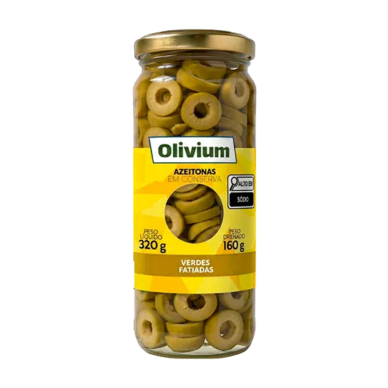 AZEITONA VERDE FATIADA OLIVIUM VD 160G