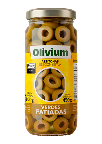 AZEITONA VERDE FATIADA OLIVIUM VD 12 X 500 / 800G