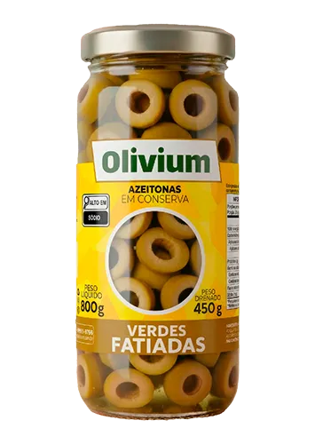 AZEITONA VERDE FATIADA OLIVIUM VD 12 X 500 / 800G