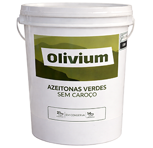 AZEITONA VERDE SEM CAROÇO OLIVIUM BD 14/21KG