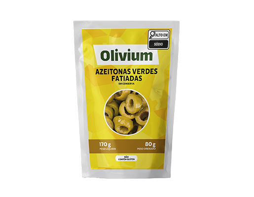AZEITONA VERDE FATIADA OLIVIUM DP 28X 80/170G