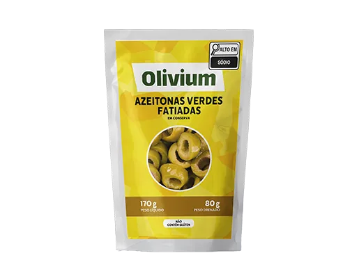AZEITONA VERDE FATIADA OLIVIUM DP 28X 80/170G