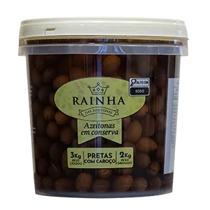 AZEITONA PRETA COM CAROÇO RAINHA BD 2/3KG