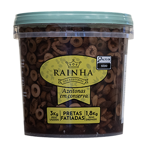 AZEITONA PRETA FATIADA RAINHA BD 1,8/3KG