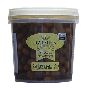 AZEITONA PRETA SEM CAROÇO RAINHA BD 1,8/3KG