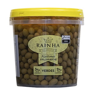 AZEITONA VERDE COM CAROÇO RAINHA BD 6x2/3 KG