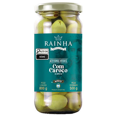 AZEITONA VERDE COM CAROÇO RAINHA VD 12X 330/580G