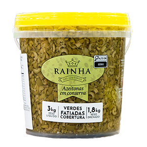 AZEITONA VERDE FATIADA COBERTURA RAINHA BD 1,8/3KG