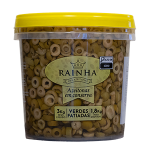 AZEITONA VERDE FATIADA RAINHA BD 1,8/3KG