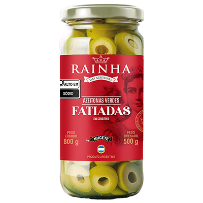 AZEITONA VERDE FATIADA RAINHA VD 12X 500/800G